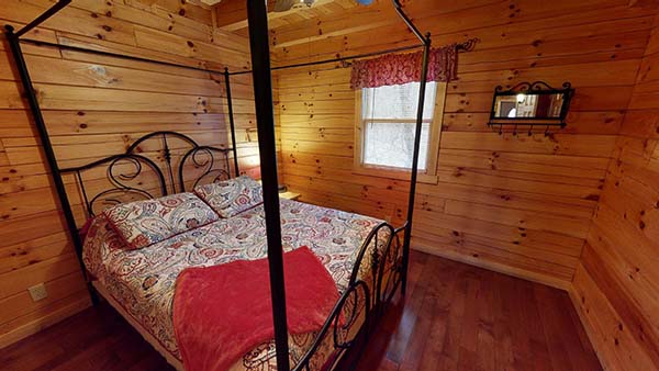 bedroom with high posts